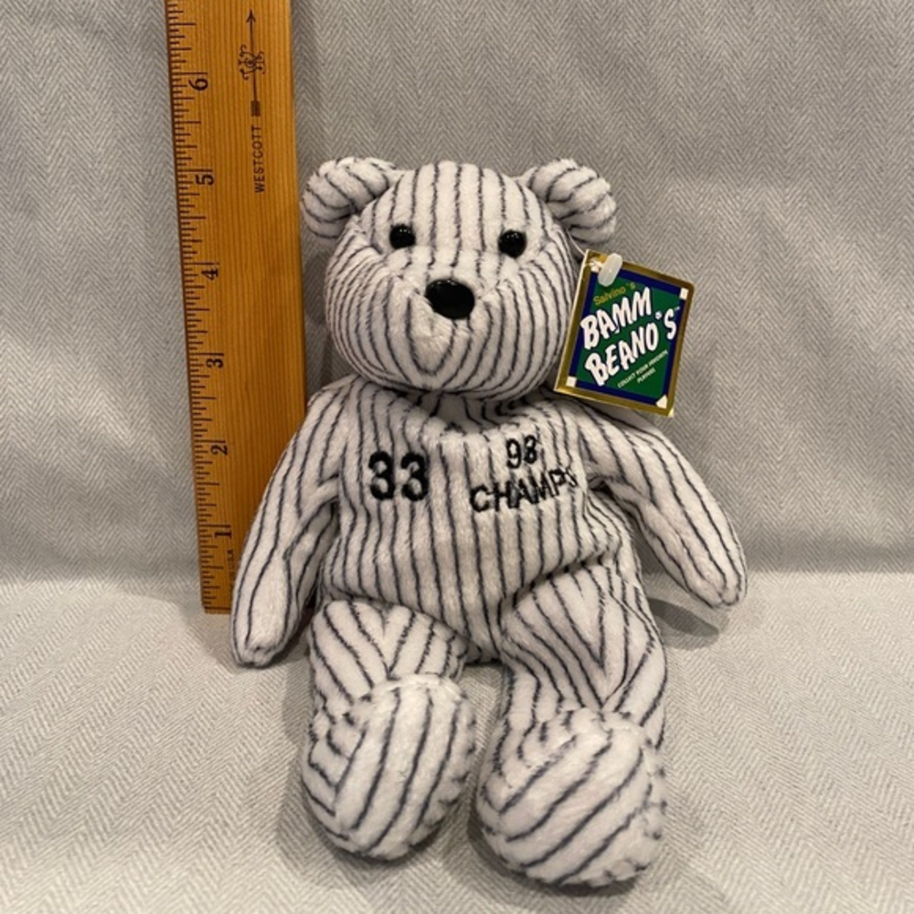 David Wells #33 NY‎ Yankees Salvino's Bamm Beano's Beanie Plush Toy 98' Champs